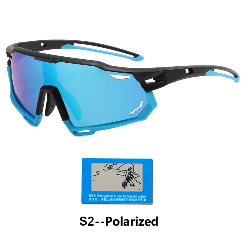 Polarisierte Sportbrille Herren und Damen Fahrrad Photochrome Brillen Berg MTB Radfahren UV400 Sonnenbrille Fahrrad Straßenbrille: Schwarz