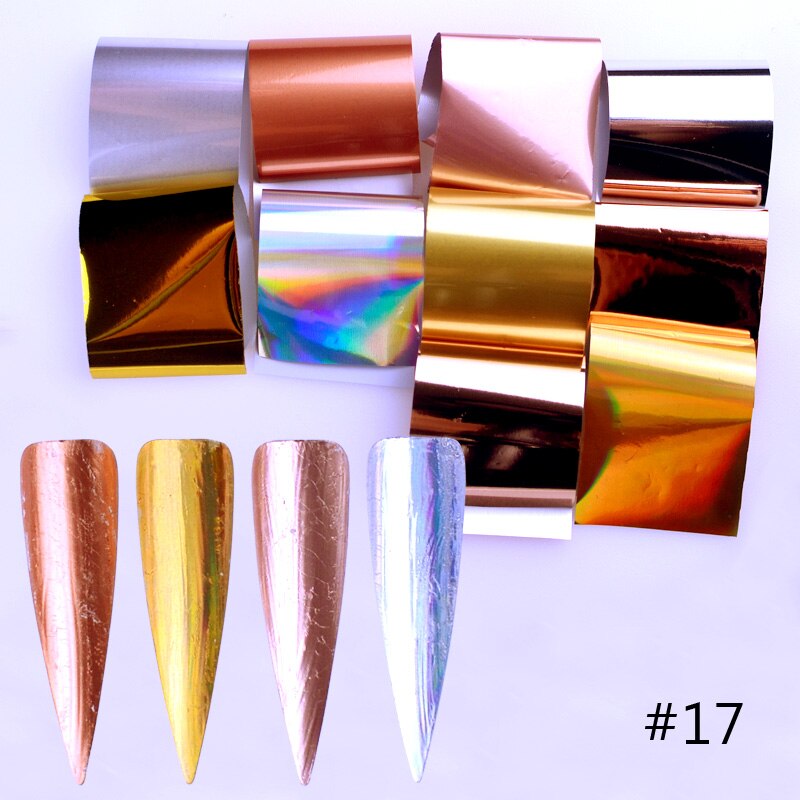 10pcs Nail Foil Polish Stickers Mix Flower Leopard Transfer Foil Nails Decal Sliders For Nail Art Decoration Xmas Designs: 17