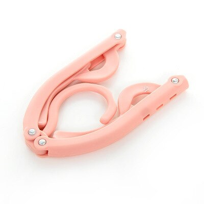 Hangers For Clothes Horse Rack Travel Portable Foldable Multifunction Magic Stretch Drying Home Wardrobe Storage Floor Scalable: PINK
