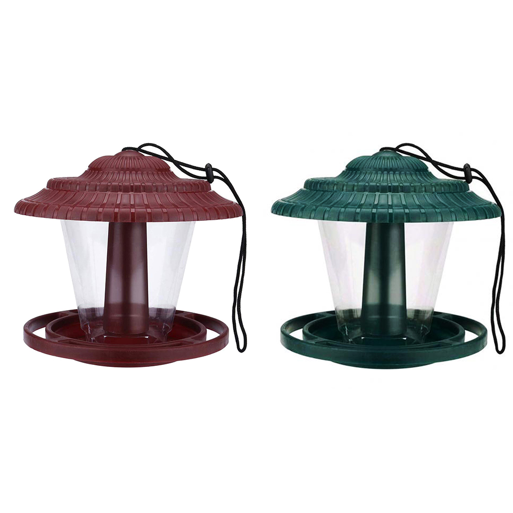 Plastic Transparent Bird Feeder Bottle Outdoor Courtyard Balcony Waterproof Hanging Pet Bird Water Food Container Clear Feeder