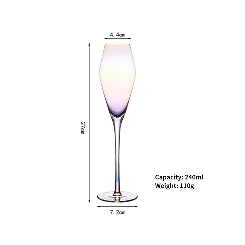 Wind Regenboog Glas Geleidelijke Verandering Zeven Kleur Glasdrinkbeker Noord-europa Verblinden Kleur Wijnglas Champagne Glas Rode Wijn Glas: style7