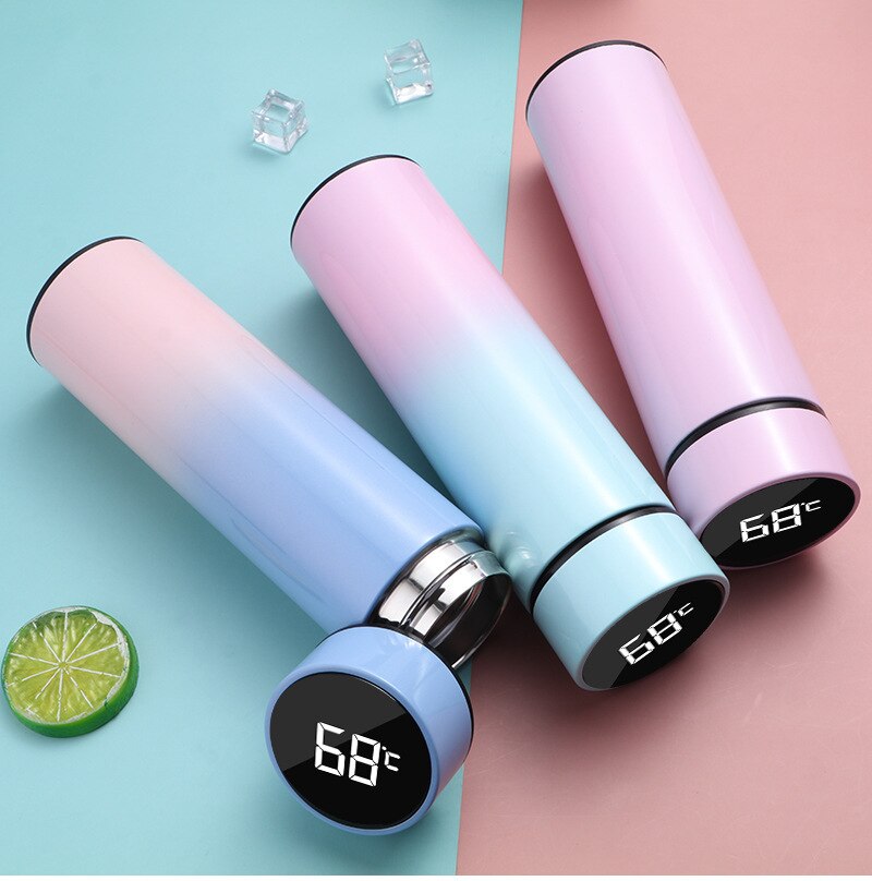 Touch Display Temperature Kettle 500ml Electric Kettles Stainless Steel Vacuum Intelligent Kitchen Appliances Insulation Cup