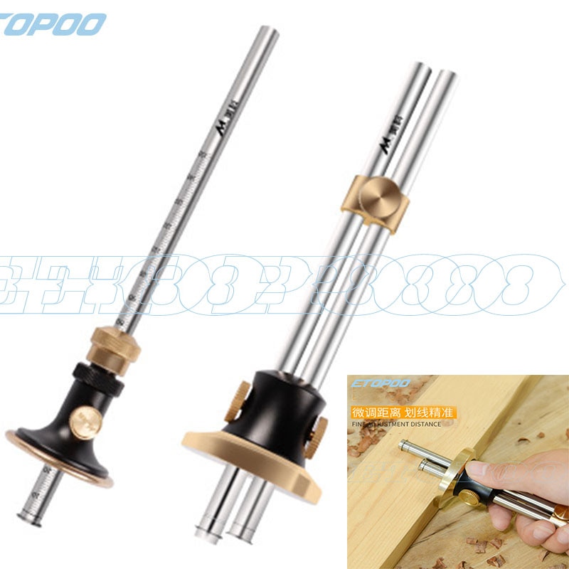 European single and double axis scriber fine-tuning woodworking ruler automatic line drawing tool dedicated tool ruler