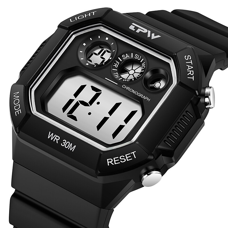 Te Lezen Grote Cijfers Cool Horloges 44Mm Wijzerplaat 30M Water Weerstaan Led Back Light
