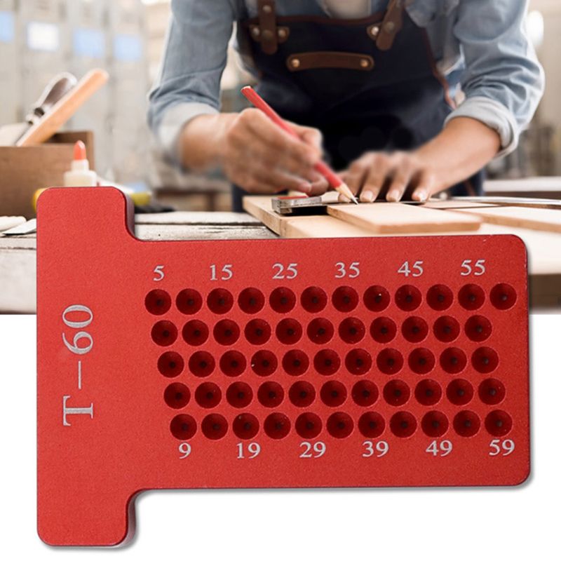 Woodworking T-square Scribe Aluminum Alloy Ruler Marking Gauge carpenter layout tools metric T-Rule 5-60mm