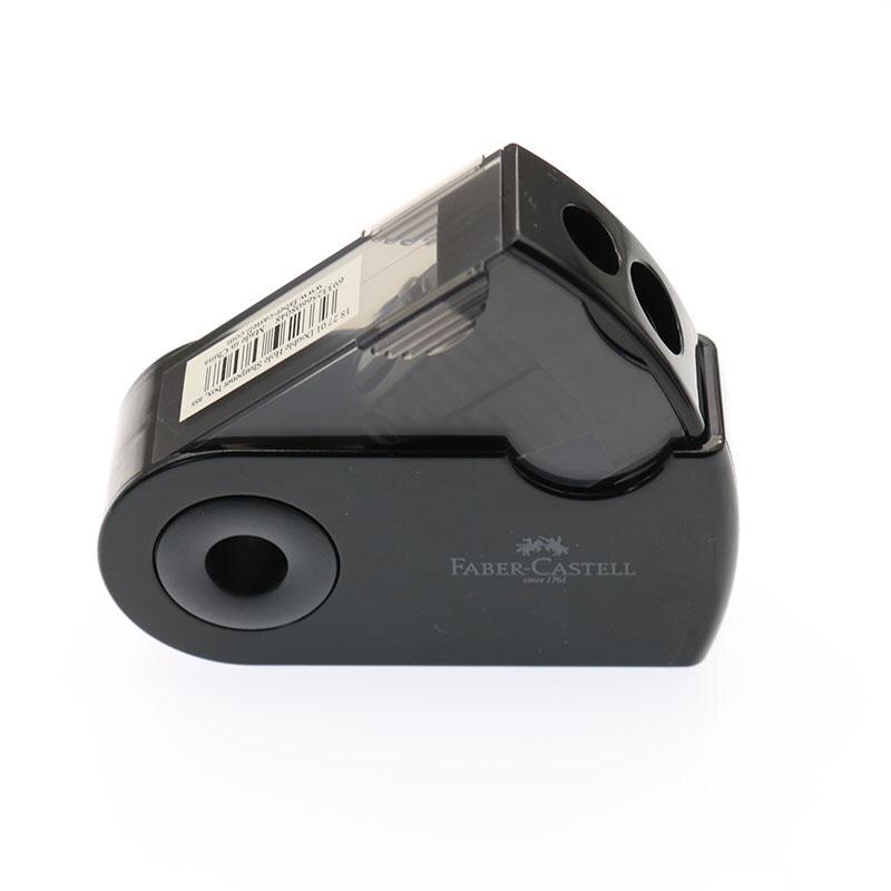 Double Hole Pencil Sharpener Sharpener Artist Writing And Drawing Soluble Color Pencil Sharpener: Black