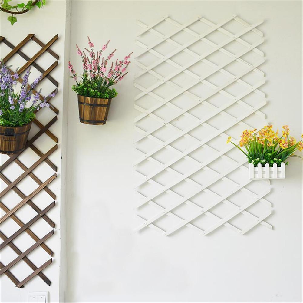 55x20cm Retractable Instant Wooden Fence Indoor Outdoor Decorations Fence Garden Balcony Vine Frame Wedding Shooting Props