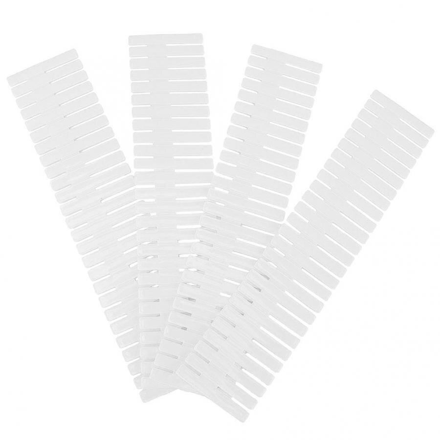 Acryl organizer opbergdoos 4 stuks diy plastic lade organizer verstelbare ladeverdelers scheidingswanden acryl doos afstandsbediening: C