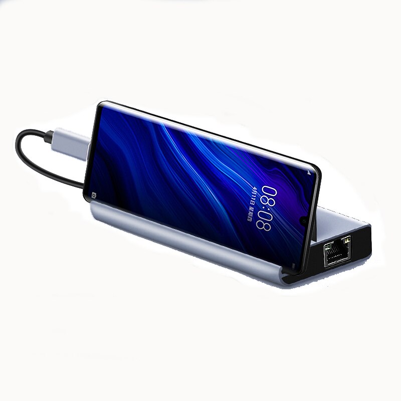 USB C Dock Hub Typ C HDMI-Kompatibel 7 in 1 Dex Bahnhof USB 3,0 RJ45 PD Kartenleser Basis Für Laptop Samsung Docking Stastion: Ursprünglich Titel