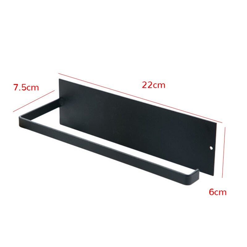 Küche Papier Rollen Halfter Handtuch Aufhänger Gestell Bar Schrank Lappen Hängen Halfter Schlecht Veranstalter Regal Wc Papier Halfter: Schwarz