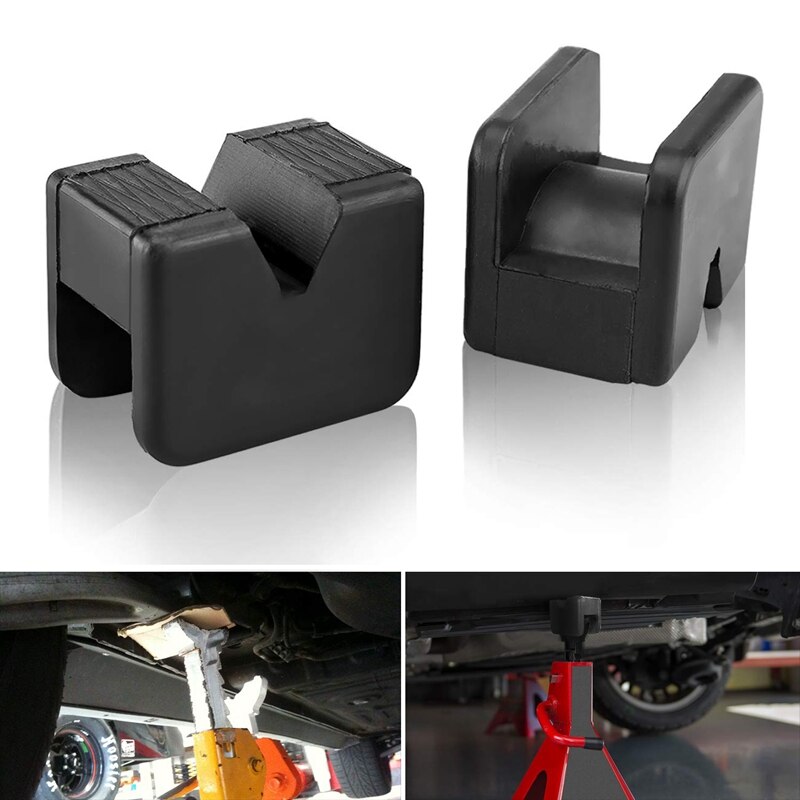 Jack Pad Adapter For Jack Stand 2-3 Ton Universal Rubber Slotted Frame Rail Pinch Welds Protector(2 Pack)