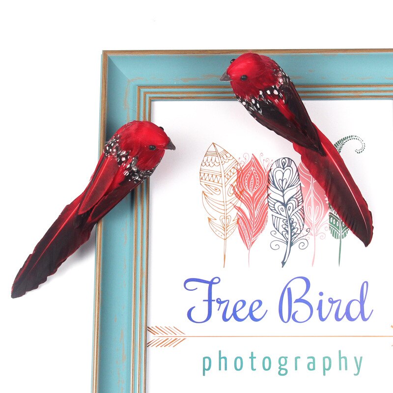 Foam Home Outdoors Garden Wedding Decoration Ornament 1pc Feather Artificial Parrots Imitation Bird Model DIY Party Use