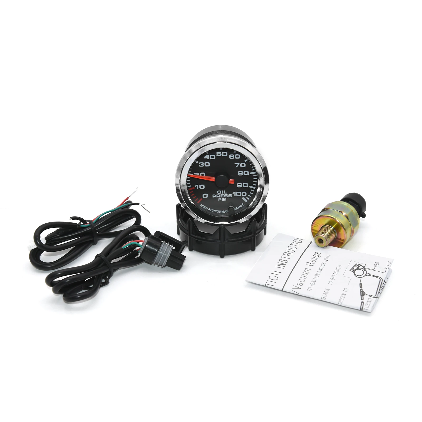 52mm Auto Tacho Meter PRM Öl Press Gauge Luft Kraftstoff Verhältnis Boost Spannung EGT Gauge Wasser Temp Öl Temp meter 7 Farbe Hintergrundbeleuchtung: Elfenbein