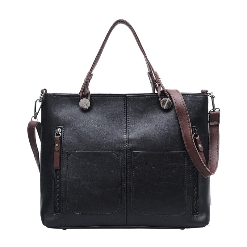 Mode messenger bags voor vrouwen vintage stijl PU lederen handtas dames grote capaciteit casual tote schoudertas vrouwelijke