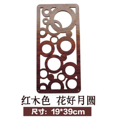 Chinese solid wood screen folding decoration partition hollowed hanging screen screen partition 19X39cm: 14