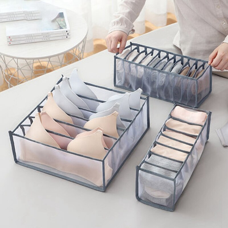 Foldable Underwear Storage Box Household Convenient Compartment Underpants Bra Organizer Drawer Socks Storager Underwear Holder: GY4