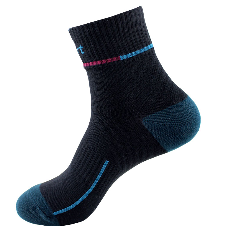 Men's Sports Socks - 5 Pairs - Cotton - Basketball, Hiking, Camping: Black