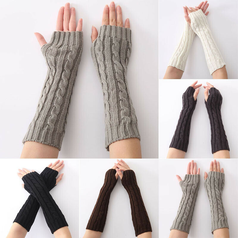 Frauen Winter warm Handgelenk Arm Hand Wärmer betroffen Lange Halbhand Ellenbogen Handschuhe Handschuh