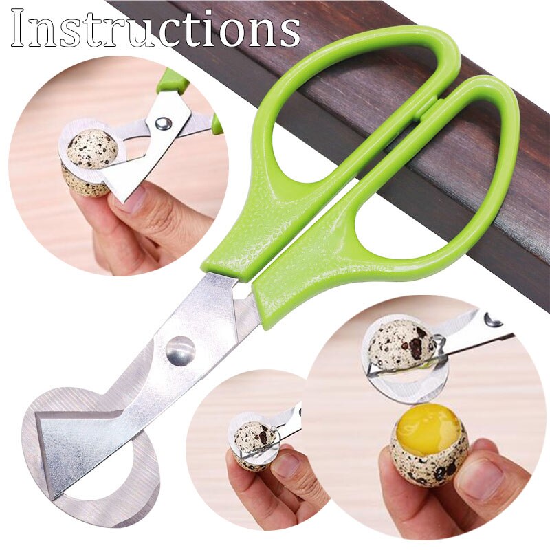 Tijeras de acero inoxidable para abrir huevos de codorniz, utensilios de mano para la cocina, 1 unidad