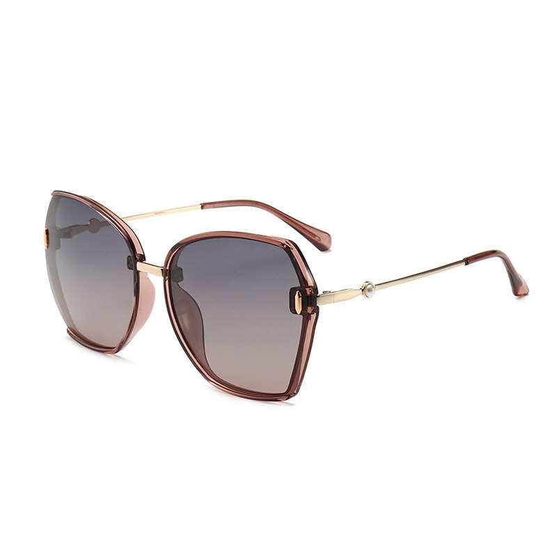 Dames bestuurdersbril gepolariseerde zonnebril kat vintage klassiek: Bruin