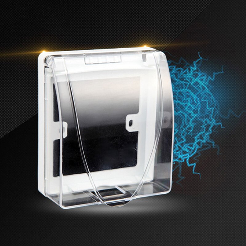 Plastic Wall Switch Waterproof Cover Box Wall Light Panel Socket Doorbell Flip Cap Cover for Bathroom Kitchen Switch Protector
