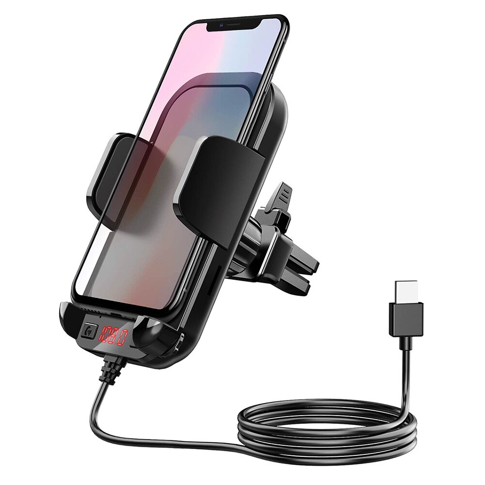 Bluetooth FM Transmitter for Car Air Vent Phone Holder Hands-Free Car Radio Receiver MP3 Player: Default Title