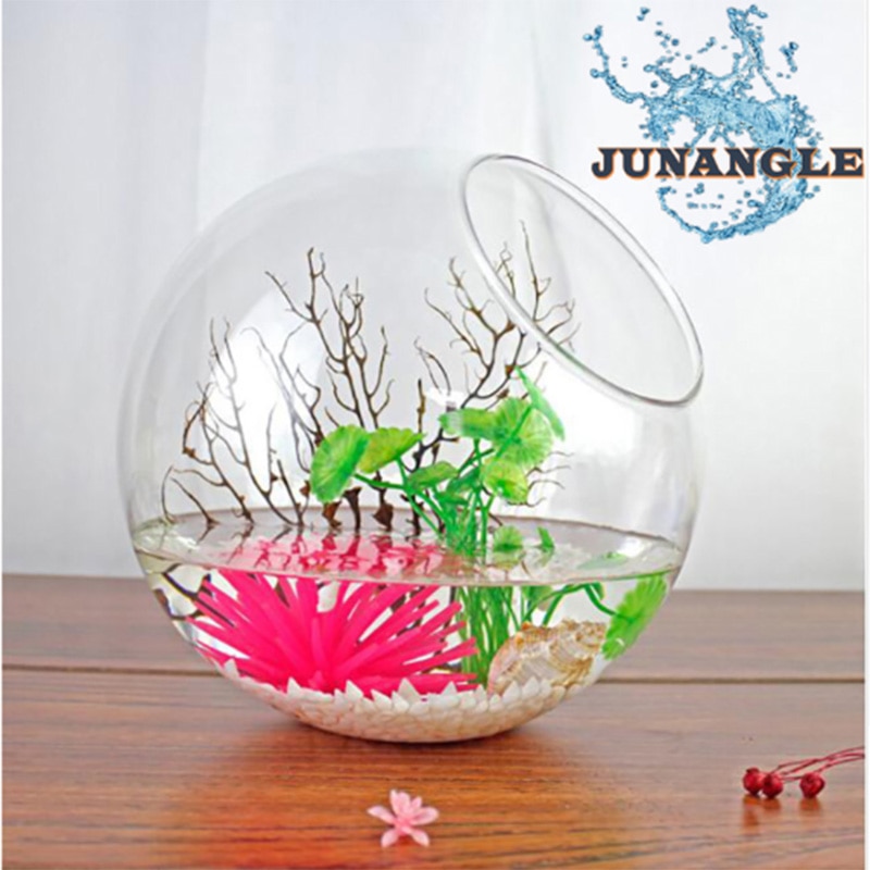 HU mini aquarium glas mini aquarium Decoratie vis kom Bloem Hydrocultuur Vaas Vissenkom Thuis Aquarium accessoires Ornamenten