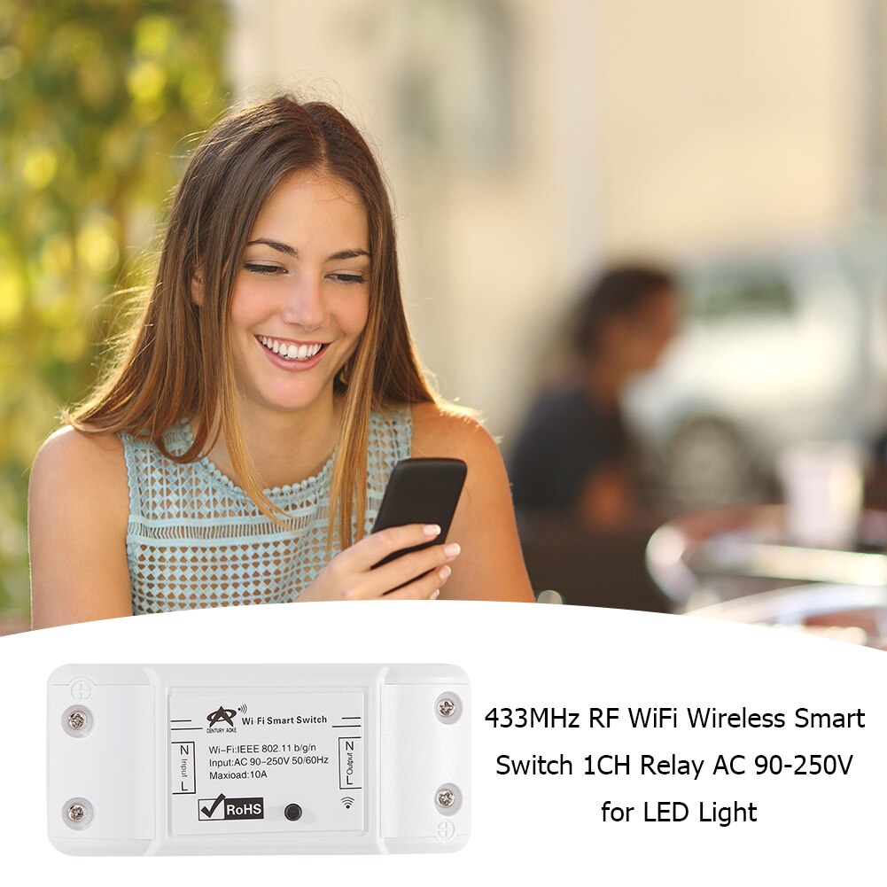 433Mhz Rf Wifi Draadloze Smart Switch 220V Smart H Grandado