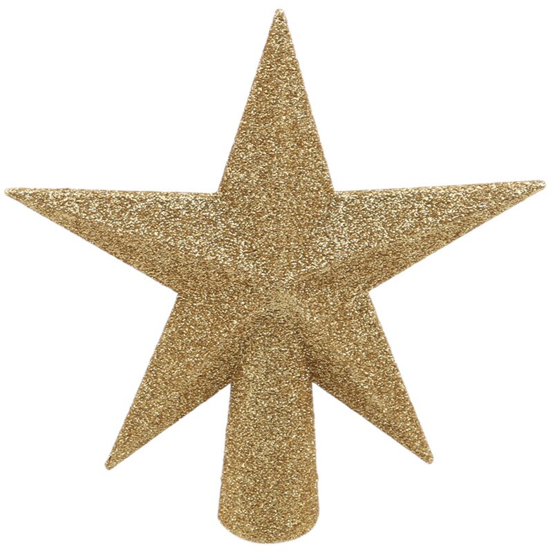 15 cm 5 vinkel plast juletræ top stjerne fem-spids stjerne vedhæng juletræ toppers til jul fest dekoration