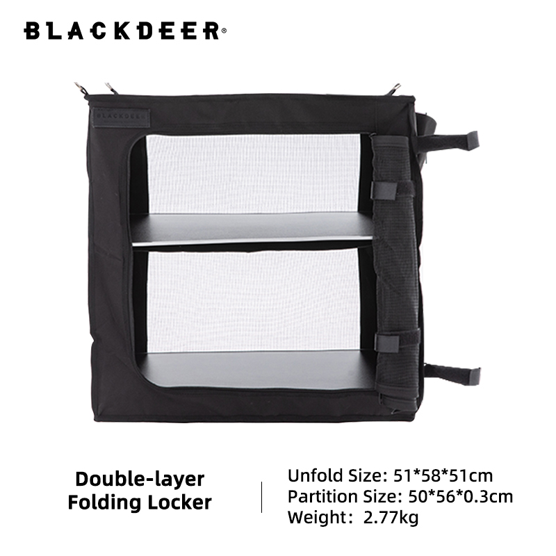 Blackdeer Outdoor Folding Combination Table Detachable Camping Table Portable Barbecue Cooking Kitchen Iron Table: black
