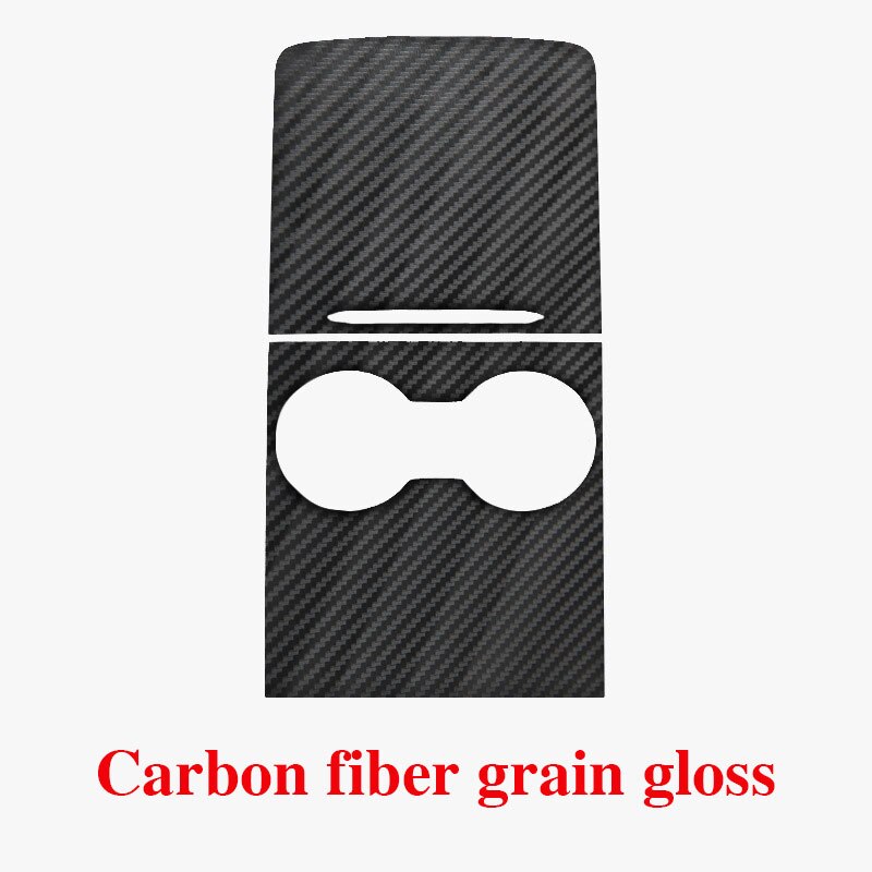 Car Central Control Panel Sticker For Tesla Model 3 Wood Center Console Accessories Model Y Interior Film Wood Grain: Carbon fiber