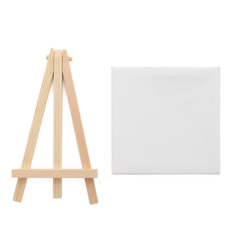 Sip Art Party Supplies, Mini Canvas and Easel, 23 Pieces, Including 10X10cm Small Painting Canvas, 8X15cm Mini Easel