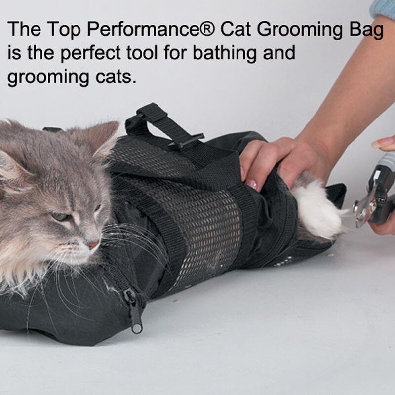 Pet Supply Cat Grooming Bag — Durable and Versatile Bags to Keep Cats Safely Contained During Grooming Bathing Black