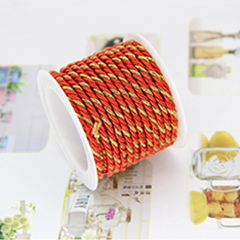 Fil étiquette de vêtement 3M/Roll | Cordon étiquette de vêtement fait à la main pour enfants, fournitures artisanales de boulanger, cordes à coudre pour vêtements en ficelle: Red