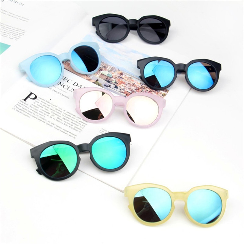 Children Goggle Girls ANTI-UV Sunglasses Boys Girls Baby Child Classic Retro Cute Sun Glasses Candy Colors Round Eyewear