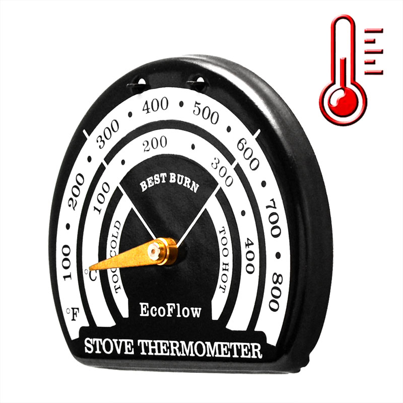 Haard Bimetaal Thermometer Voor Kachel Fan Log Hout Brander Ecofan Thuis Haard Ventilator Efficiënte Warmteverdeling Meter