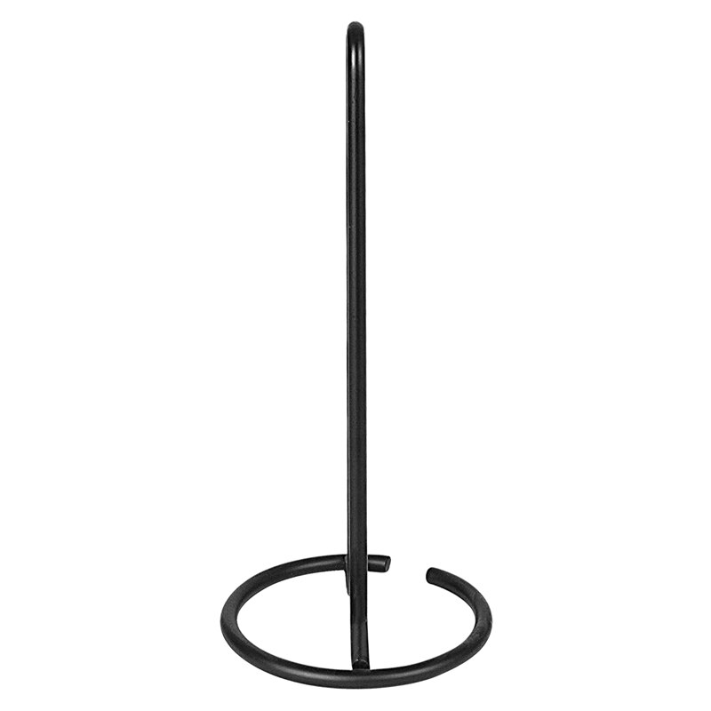 Wrought Iron Tissue Holder Suitable for Dining Table Kitchen Toilet Roll Holder Vertical Tissue Storage Rack Black
