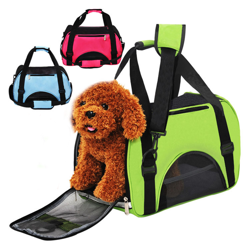Falten Haustier Tragen Tasche Nylon Atmungsaktive Gittergewebe Katze Träger Außerhalb Tragbare Hund Reisetasche Ich bin Freien Kleine Haustier Durchführung Handtasche