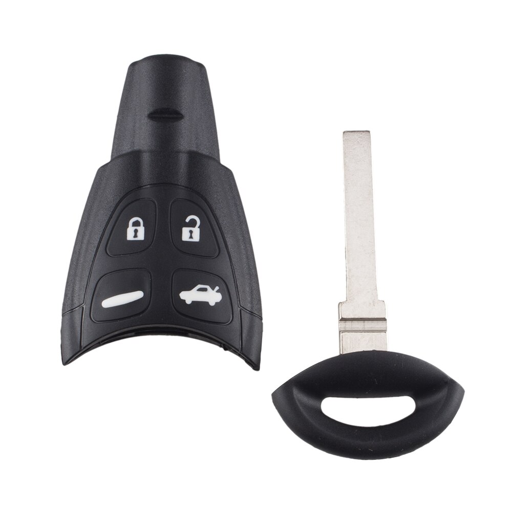 Dandkey coche funda de inteligente clave Shell para SAAB 93 95 9-3 9-5 Botón de entrada sin llave 4 botones remoto llaves caso de Shell: With Key Blade Shell