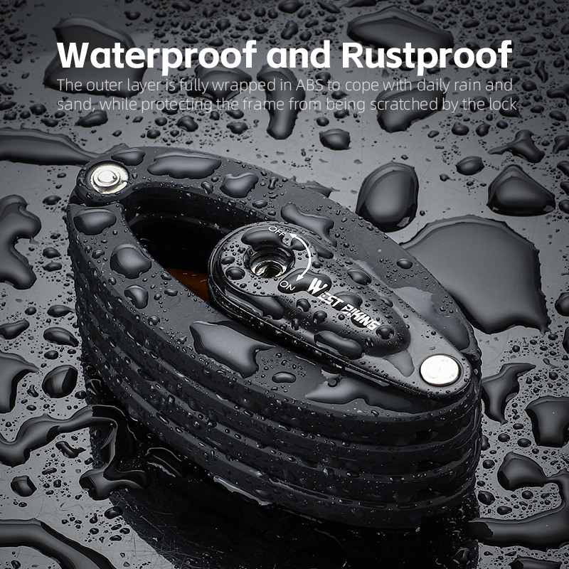 Serrature per bici pieghevoli lucchetto per bicicletta da strada MTB scooter antifurto ad alta sicurezza elettrico E-bicicletta lucchetto per catena da ciclismo accessori per bici