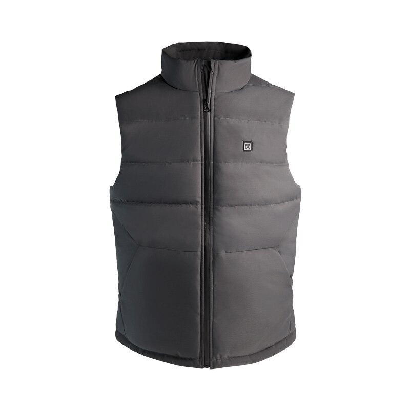 Xiaomi-Chaleco eléctrico de grafeno para hombre, chaqueta térmica inteligente con USB, 4 áreas de calefacción, para exterior e Invierno: XL / Gris oscuro
