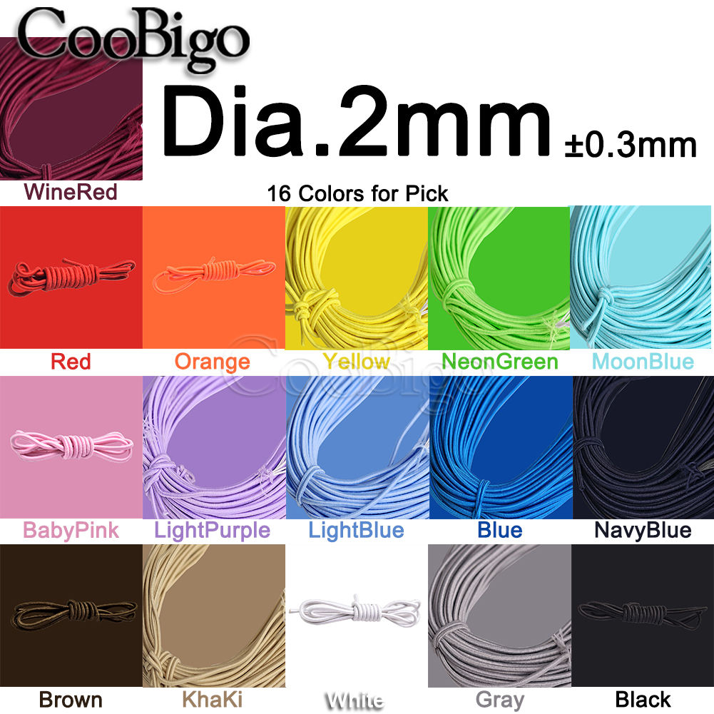 5 Meter 1 mm 2 mm 3 mm runde Gummibänder Bungee Schock Kabel elastisches Seil Gummiband Gurt Schnur Kordon Schnürsenkel Nähzubehör