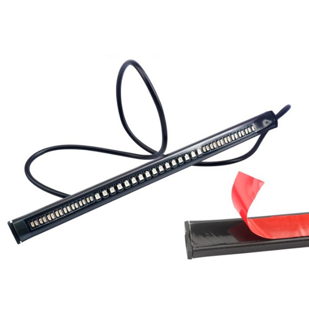 1/2pcs Motorcycle General Light Bar 48LED Motorcycle Rear Tail Light Strip Red/Amber Signal Brake DC 12V