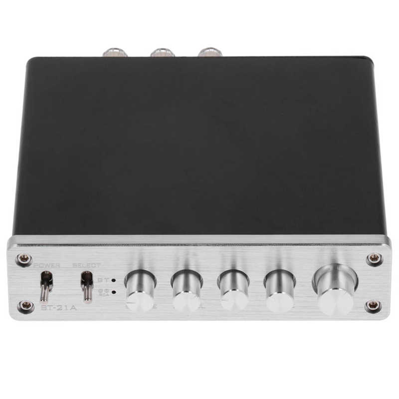 Digital Power Amplifier 100W DC12V-24V Aluminum Alloy Hi-Fi Stereo Audio High Power Amp for Home Speakers Large Heat Dissipation