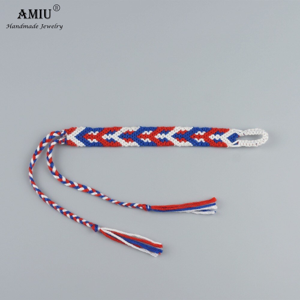 AMIU Andean Freundschaft Armbänder Handarbeit Gewebt Baumwolle Freundschaft Armbänder Macrame Armbinde Boho Stil Fußkettchen wickeln Armbinde