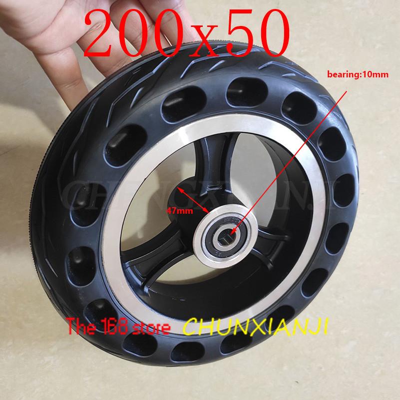 200x50 solid wheel Explosion-proof Electric Bike Scooter tyres 8 inch Motorcycle Solid Tires Bee Hive Holes