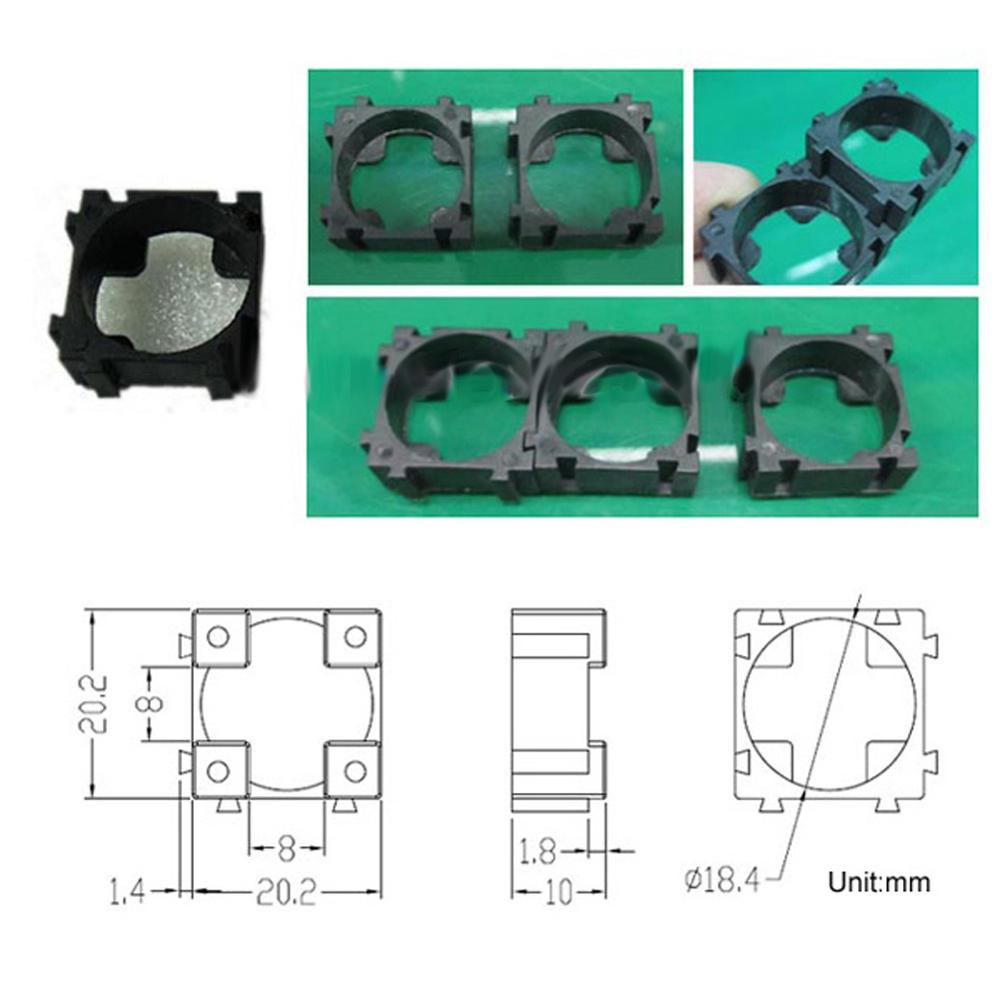 100 pieces 18650 Cylindrical Battery Holder Brackets Safety Anti-vibration holder Cylindrical bracket