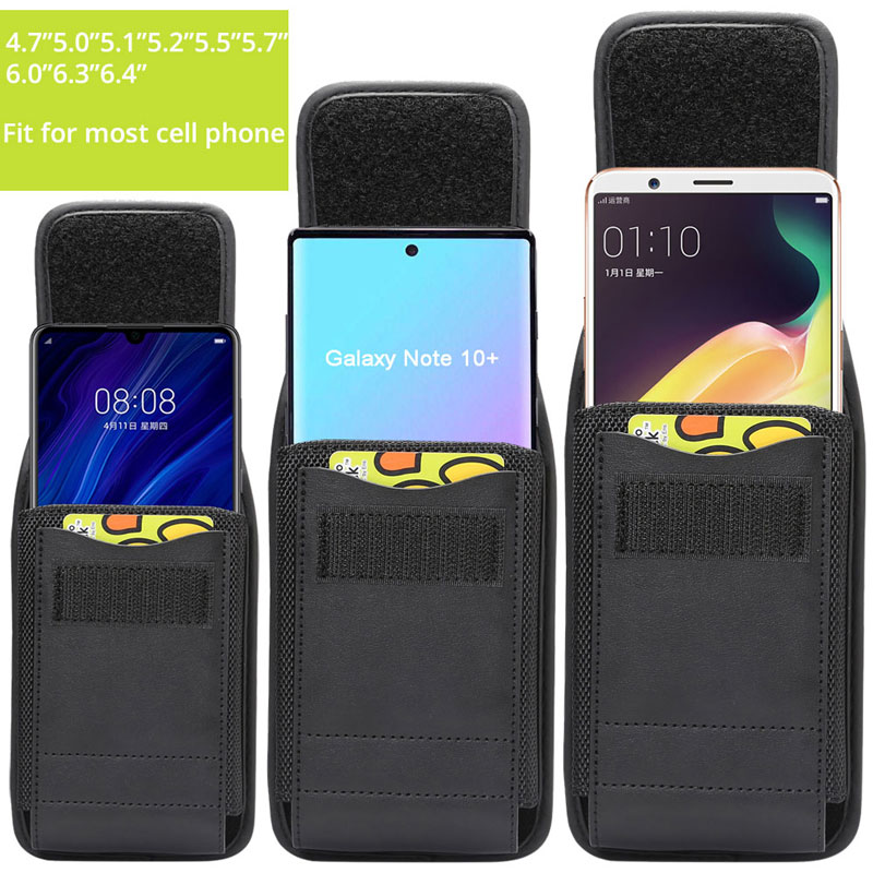 Phone Pouch For iPhone X XS 11 11pro max Case Belt Clip Holster Leather Cover Bags for Huawei P30 20 Mate10 20 pro Card Holder