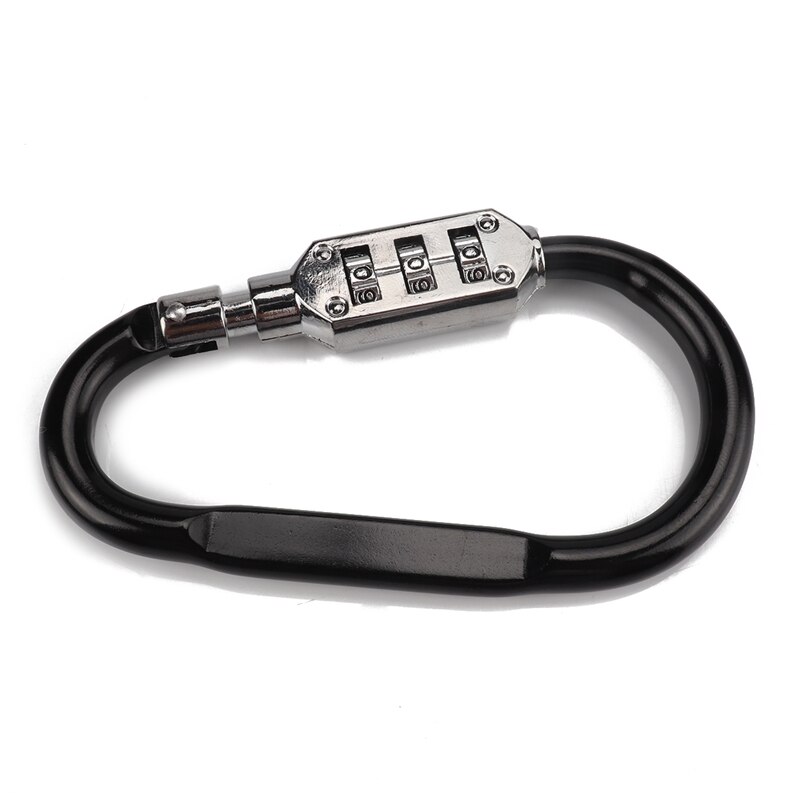 Helmet Locking Carabiner Anti-Theft Bike Motorcycle Helmet Lock with Resettable Code PIN Spring Combination Lock