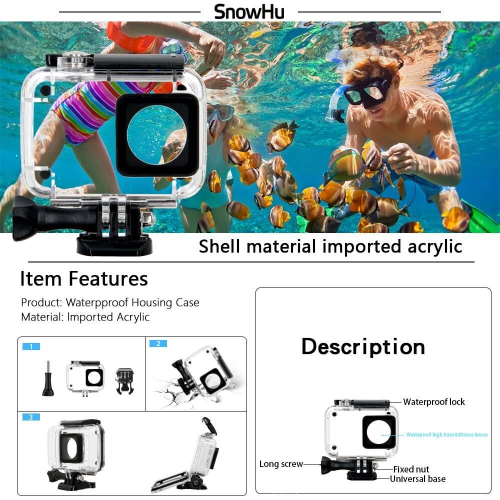 SnowHu Voor Xiaomi Yi 4K Action Camera Accessoires Monopod Stick Octopus Statief Voor Xiaomi Yi 4 K/4 K + Yi2 II Lite Accessoires GS74